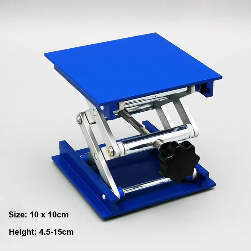 100x100mm 4x4 inch Aluminum Router Lift Table Woodworking Engraving Lab Lifting Stand Rack lift platform Woodworking Benches