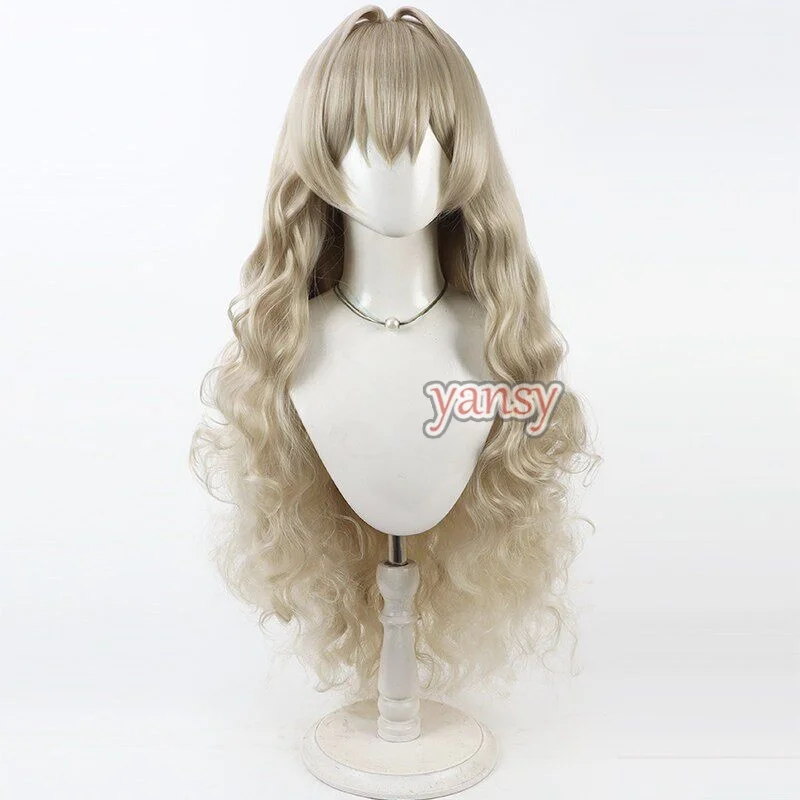 Yansywig Synthetic Hair Crown Cosplay Wigs Game Nikke The Goddess of Victory Crown 80cm Long Wavy Light Brown Wig Heat Resistant
