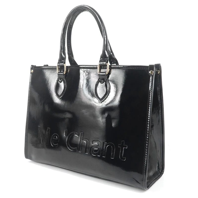 고르피아 신상 패션 디자인 PU 가죽 블랙 여성 가방 대용량 토트백 숄더백 핸드백 편리한 여행용