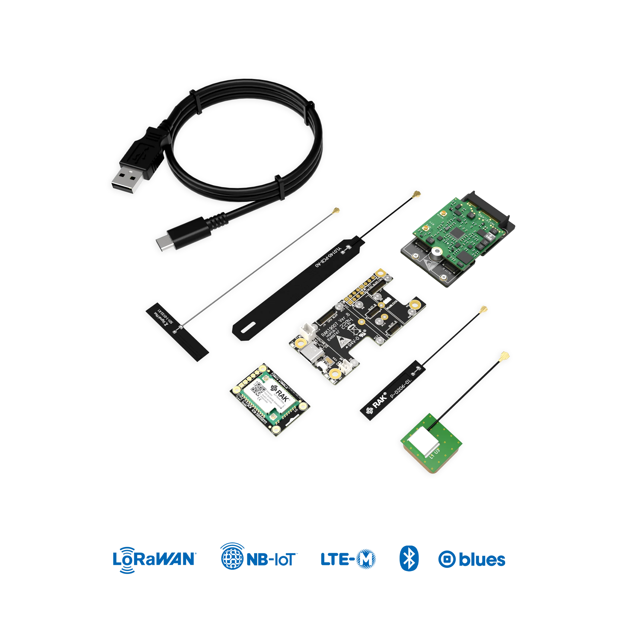 Blues.ONE - جهاز LTE-M NB-IoT GSM LoRaWAN يعتمد على nRF52840، SX1262 وBles.IO Notecard. متوافق مع اردوينو | راك10714