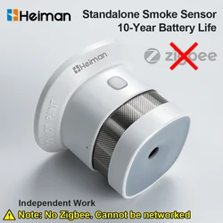 HEIMAN อิสระ Fire Alarm เครื่องตรวจจับควันความไวสูงป้องกันความปลอดภัยระบบ Wireless Sensor Mini แบบพกพา