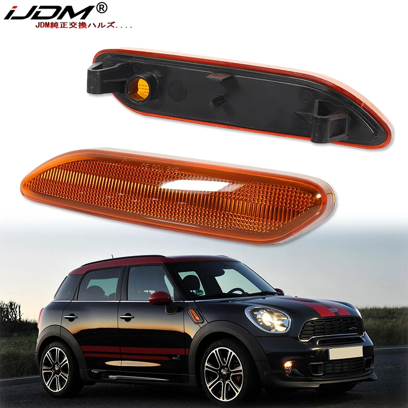 Front Fender Side Marker Blinker Light Housing Replacements For 2011-16 MINI Cooper R60 R61 Countryman  Paceman,No Bulb/Socket