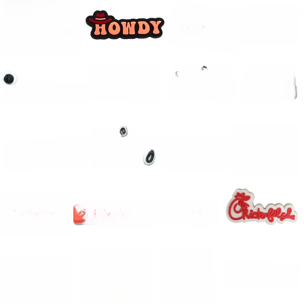 1 pièces Phrases drôles PVC chaussures breloques pantoufles accessoires mignon wow! KISS Sandales Boucle Décorations pour Sabots