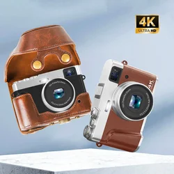 4K Retro Style Camera Digital Photo Camera Vlog Camcorder for Youtube 16X Digital Zoom 48MP Photography Camera with LED Light