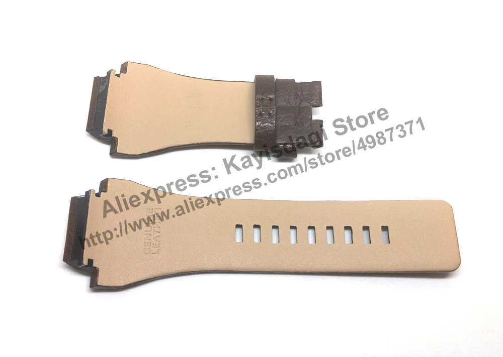 Compatible. Diesel DZ1267 , DZ1268 - 24mm Brown Genuine Leather Watch Strap Band