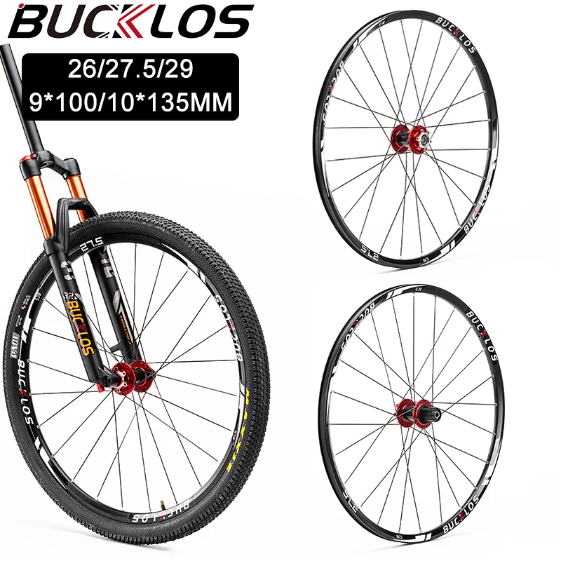 BUCKLOS MTB llanta de ruedas de bicicleta 26/27,5/29 rueda de bicicleta de montaña 9*100/10*135MM 15*100/12*142MM juego de ruedas MTB para 7/8/9/10/11 velocidades