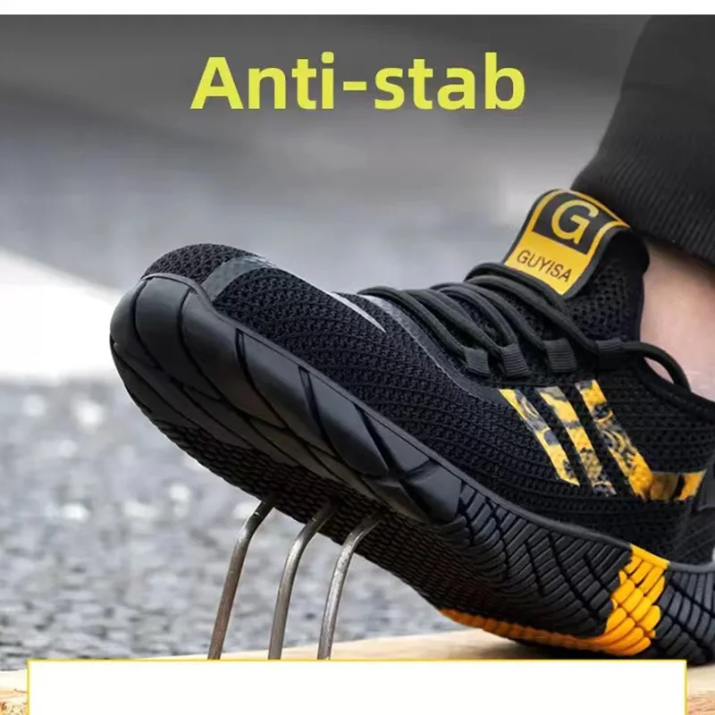 حجم كبير 48 47 أحذية سلامة العمل لي النساء أحذية مقاومة للثقب خفيفة الوزن أحذية أمان الهواء تنفس الصلب تو أحذية عمل #5