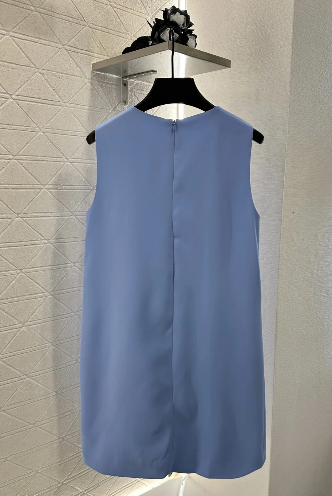 

2025 New Dress Solid Zippers O-neck Sleeveless Fashionable Versatile Slimming Figure-hugging Spring Summer