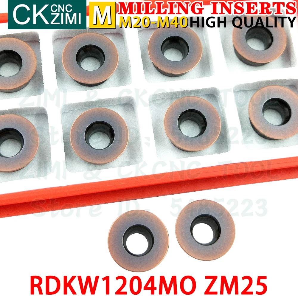 10P RDKW1204MO ZM25 RDKW 1204 MO ZM25 Carbide Inserts Face Milling Inserts Indexable Milling Tools CNC Milling Cutter Metal Tool