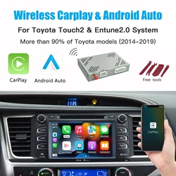 Nuovo Wireless Carplay Android Auto per TOYOTA CHR Corolla Camry Auris prius RAV4 Avensis Highlander Touch2 Entune 2.0 decoder per Auto