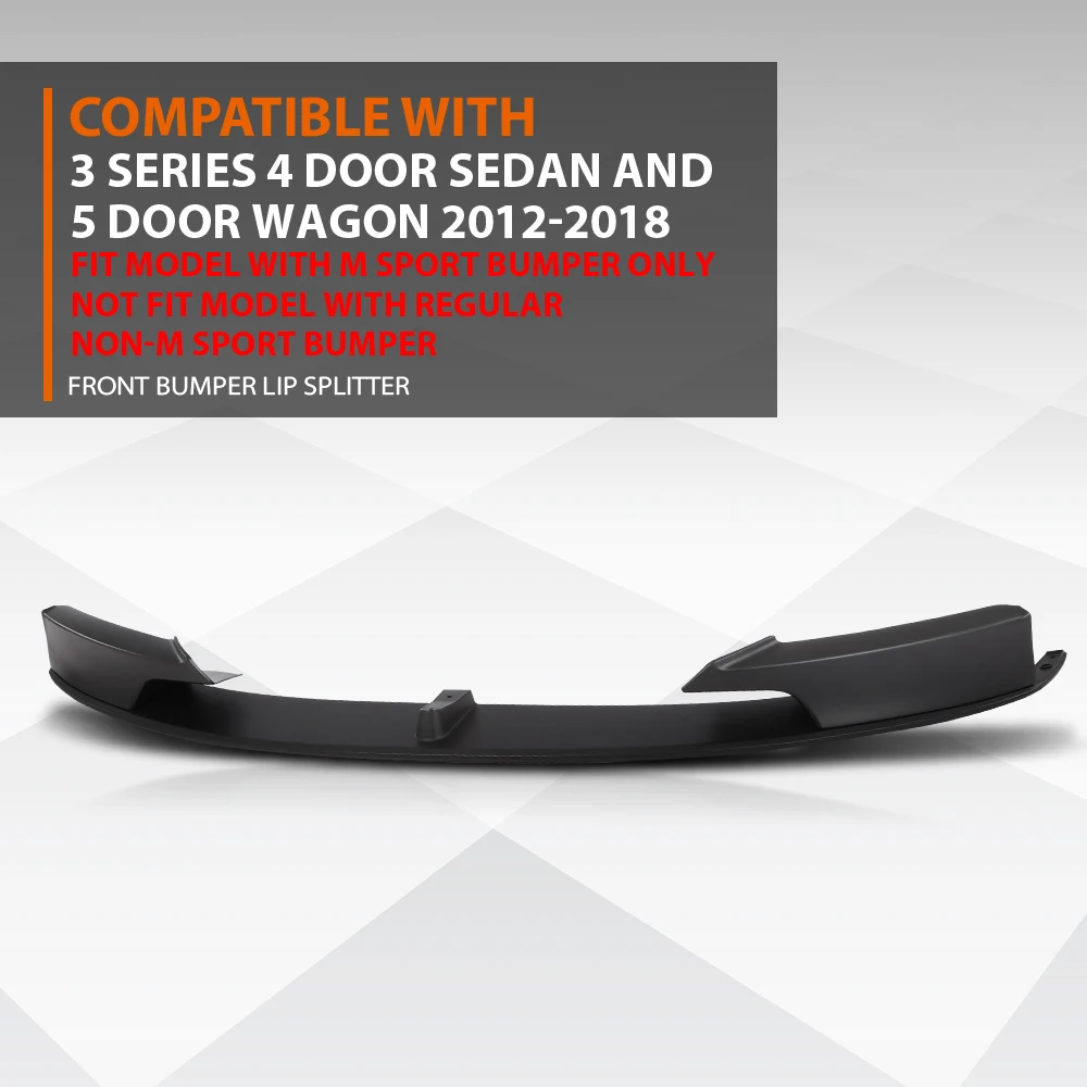 

Передний нижний бампер автомобиля Crossdesign, разделитель губ, подходит для Bmw F30 3 серии 2012-2018 гг., седан m Sport Pp, прочный, прочный