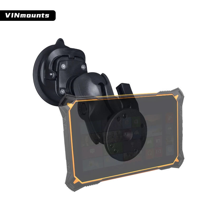 حامل كأس شفط مركب من VINmounts مع ذراع مقبس مزدوج 9.5 سم وقاعدة رأس كروية دوارة 1.5 بوصة متوافقة مع حوامل ذاكرة الوصول العشوائي