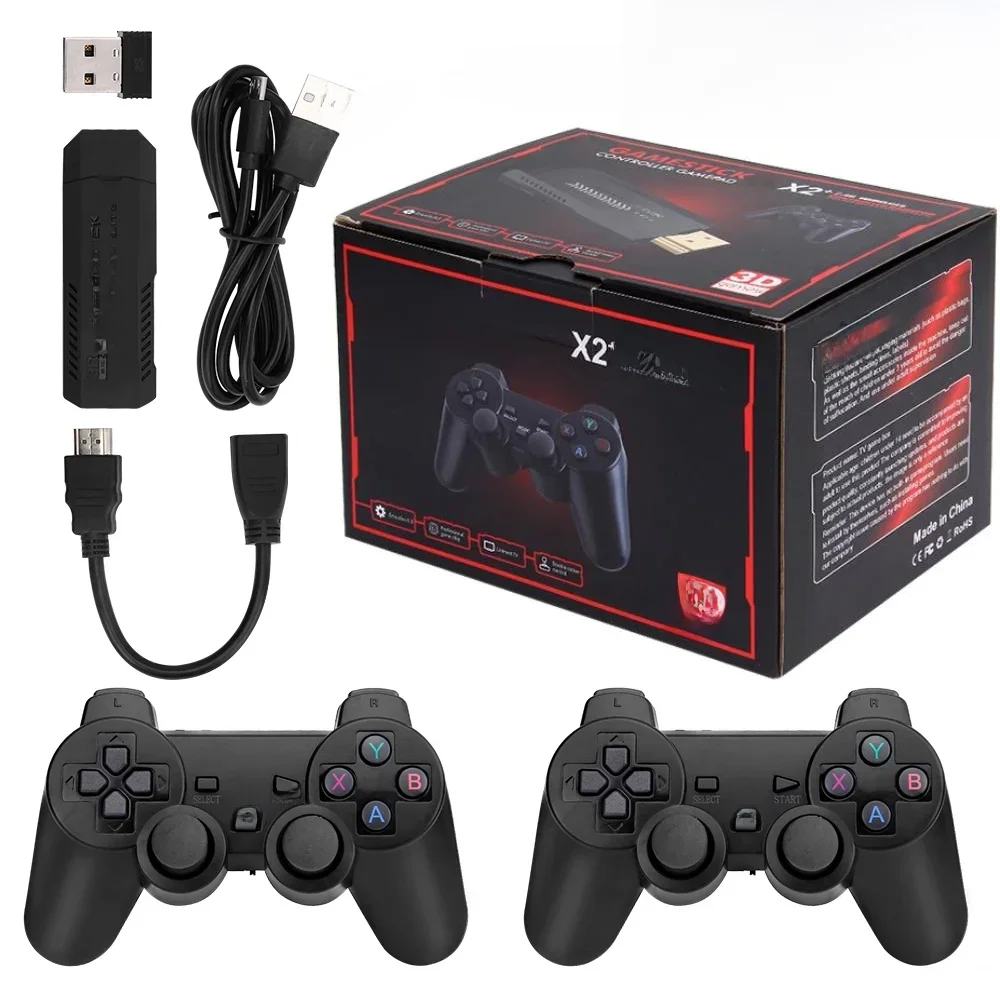 256g 2,4 Spiele gd10 plus Game Stick 4k HD Videospiel konsole g Double Wireless Controller Game Stick für n64/psp/ps1/gba