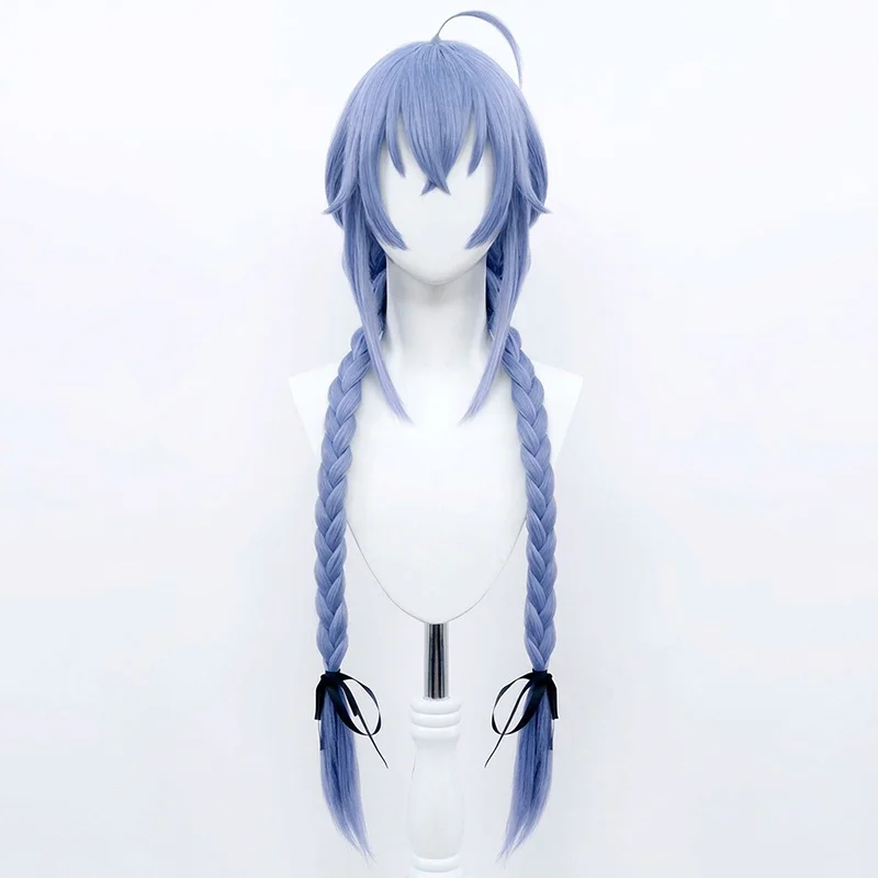 Anime Roxy Migurdia Greyrat Cosplay Wig Blue Long Double Braid Hair Heat Resistant Synthetic Halloween Party Carnival Accessory