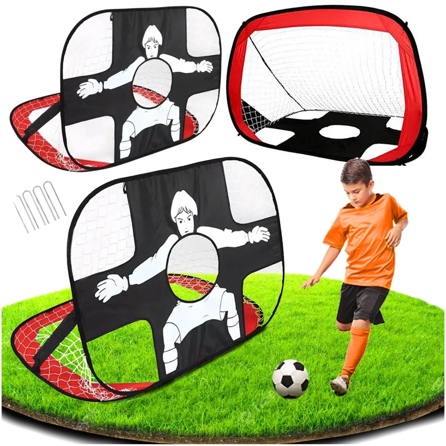 

Folding Soccer Goal Kids Target Net Portable Mini Folding Soccer Goal Indoor Outdoor Movable Training Toy soccer ball