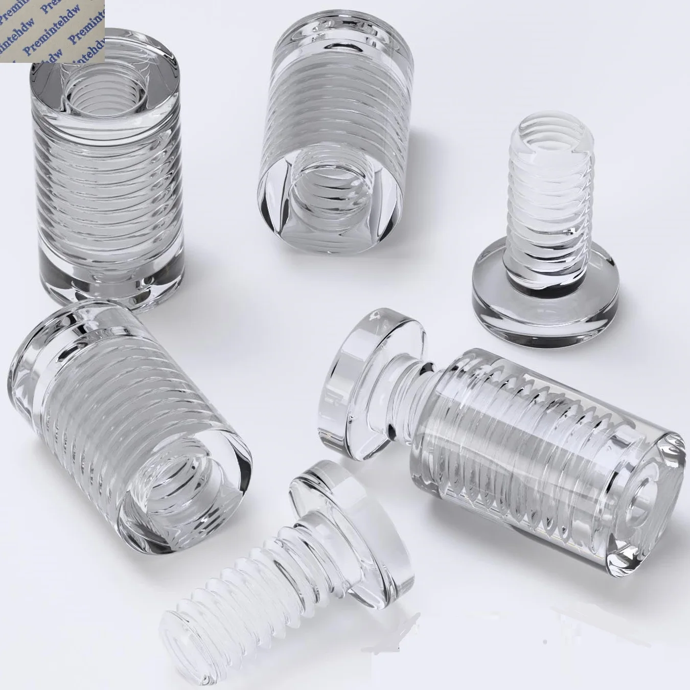 20Pcs Solid Clear Acrylic Wall Sign Barrel Standoff  Spacer