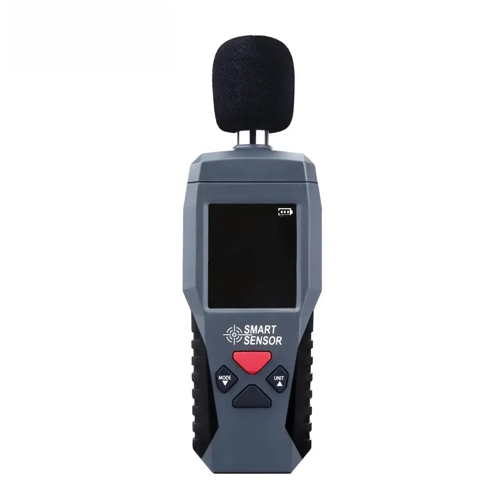 SMART SENSOR Digitale geluidsniveaumeter 30-130 DB Decibelmeter LCD-achtergrondverlichting Sonometer Geluidsmeter met thermometerfunctie - afbeelding 2