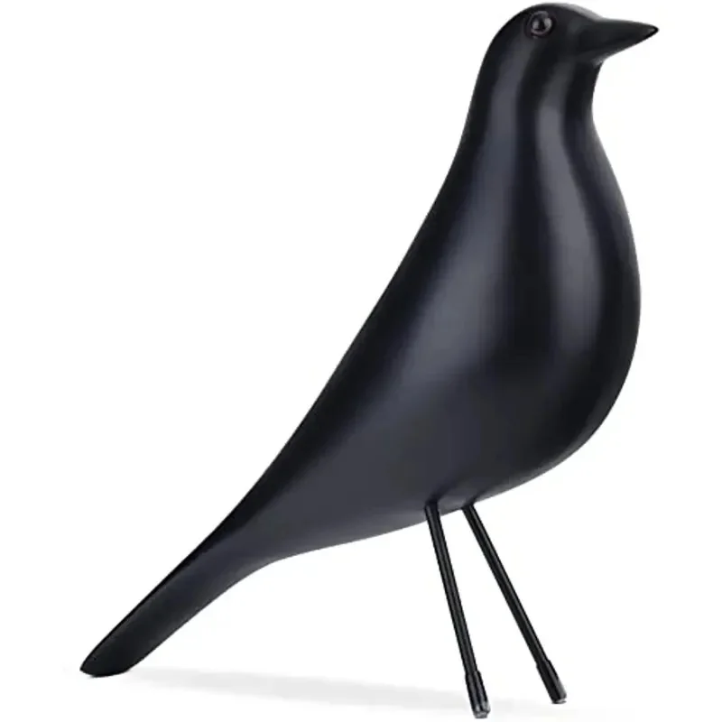 Statue d'oiseau en résine, figurine d'oiseau, sculpture moderne minimaliste, ornements décoratifs pour salon, chambre à coucher, décor de bureau, 1 pièce