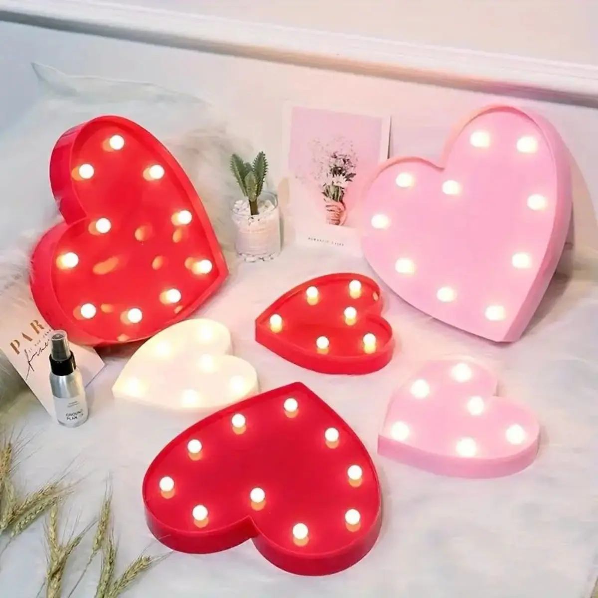 1pc LED Letter Love Heart Lights, Proposal Marriage Romantic Confession Scene Atmosphere Decoration Shaped Lights