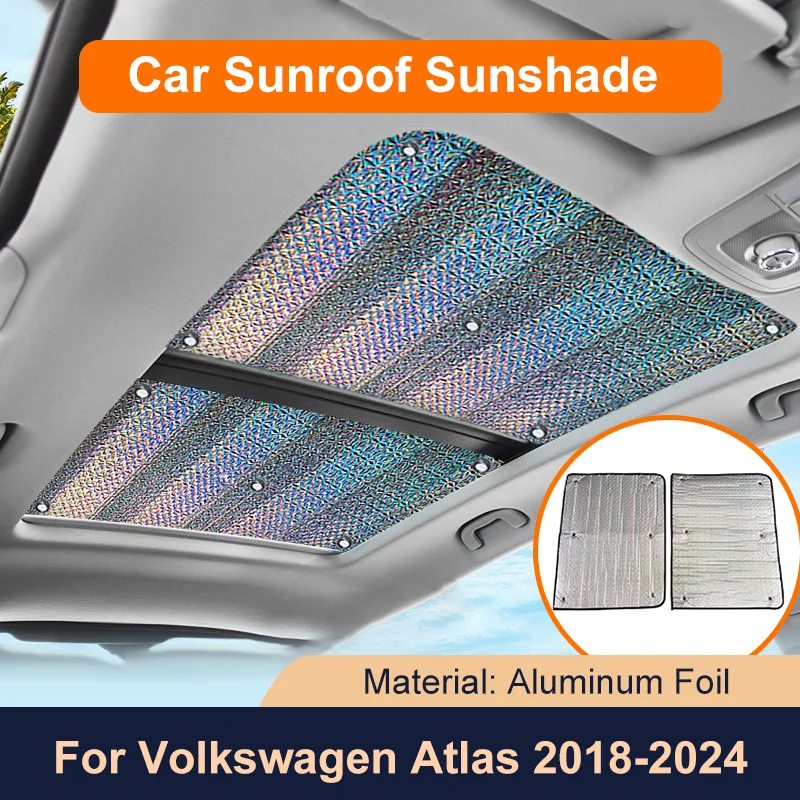 

Car Sunroof Sunshade Roof Sunscreen Heat Insulation Windscreen Accessories for VW Volkswagen Atlas Teramont 2023 2022 2018~2024