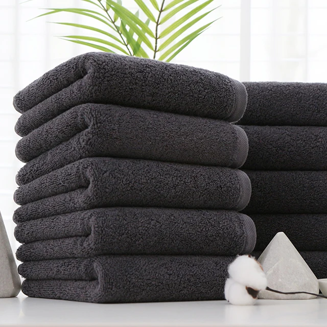 [Cotton Cloud] very thick 200g 100% cotton, 30 water Hotel towel, 5 deep-grey5/10, bath towel, 40*80cm Cotton Cloud