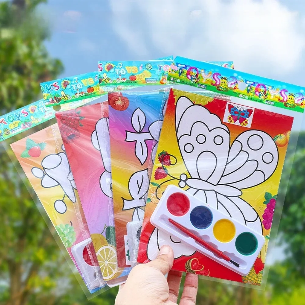 10-30 stuks DIY Cartoon Verf Kleuren Graffiti Schilderij Kinderen Verjaardag Kleuterschool Party Gift Terug Naar School Beloning Carnaval Gift - afbeelding 2