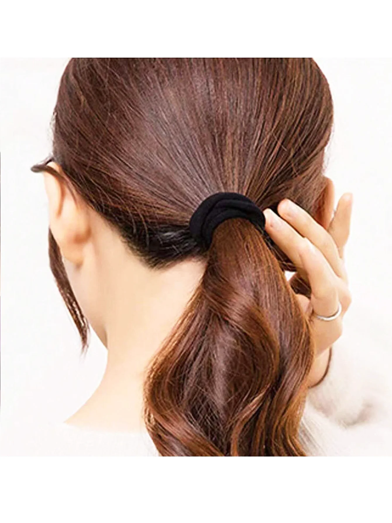 

50PCS/100PCS Mixed Black & Colorful High Elastic Hair Ties, Simple Seamless Rubber Bands, Solid Color High Stretch Ponytail Holders, Comfortable Durable Hair Elastics for Women, Perfect for Daily Home and Travel Use