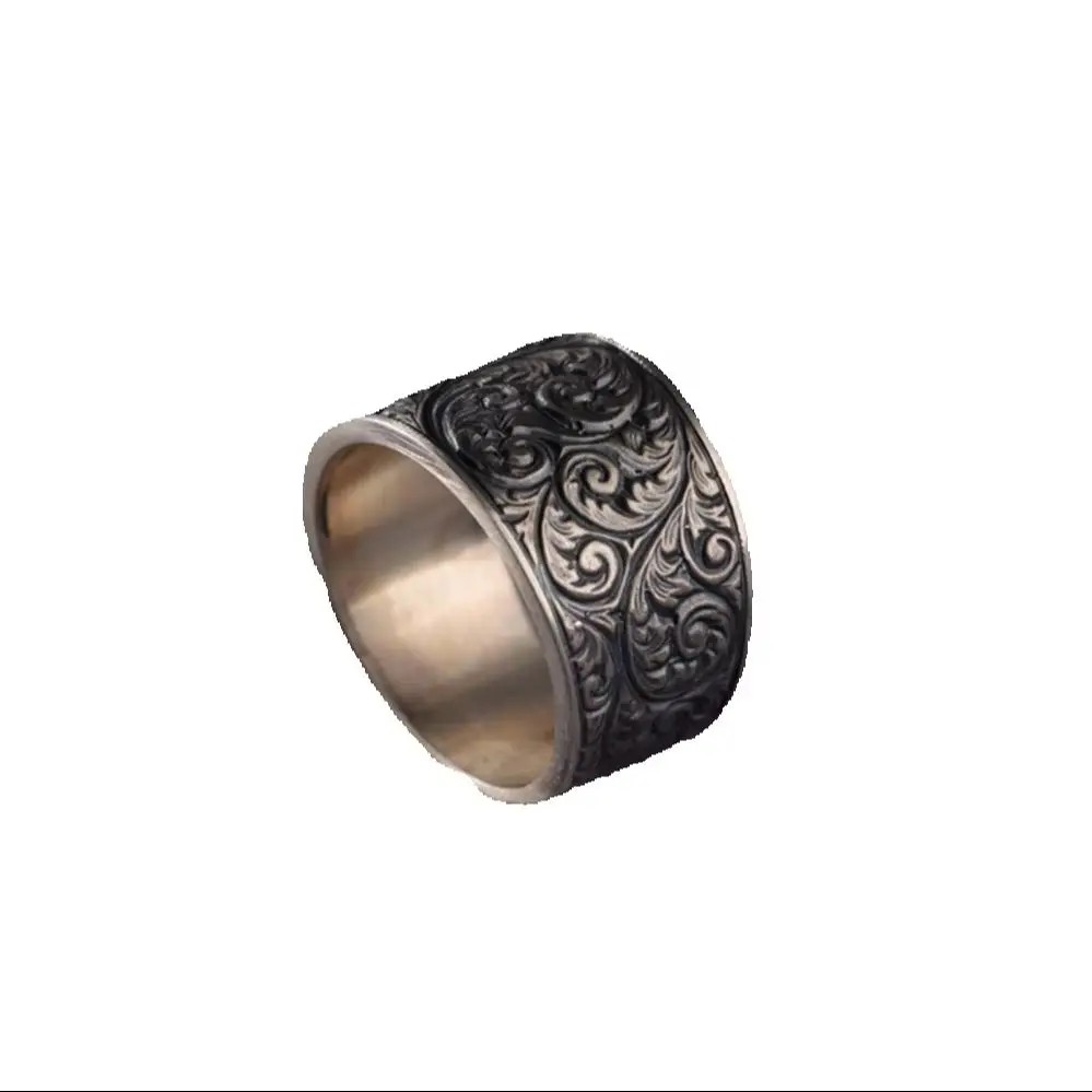 

Handcrafted Engraved Sterling Silver Ring - Ideal Gift for Him or Her - 925 Sterling Silver - Free Shipping