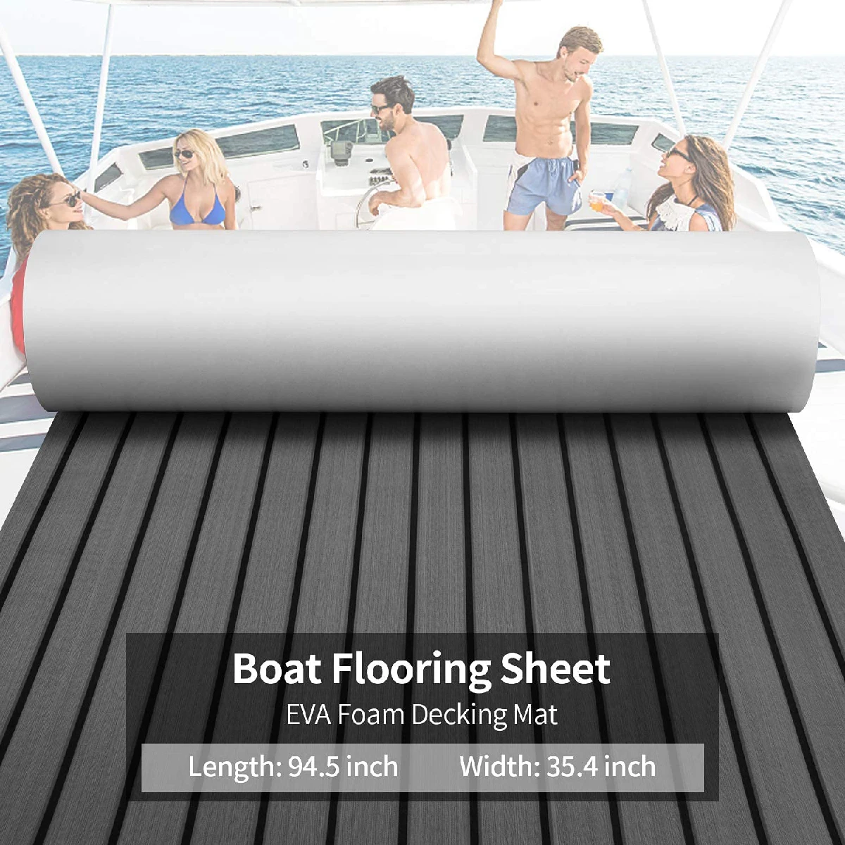 

2400x900x6mm EVA Foam For Boat Marine Flooring Faux Teak Decking Sheet Marine Striped Yacht Mat Vehicle Pad Deck Mat