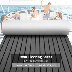 2400x900x6mm EVA Foam For Boat Marine Flooring Faux Teak Decking Sheet Marine Striped Yacht Mat Vehicle Pad Deck Mat