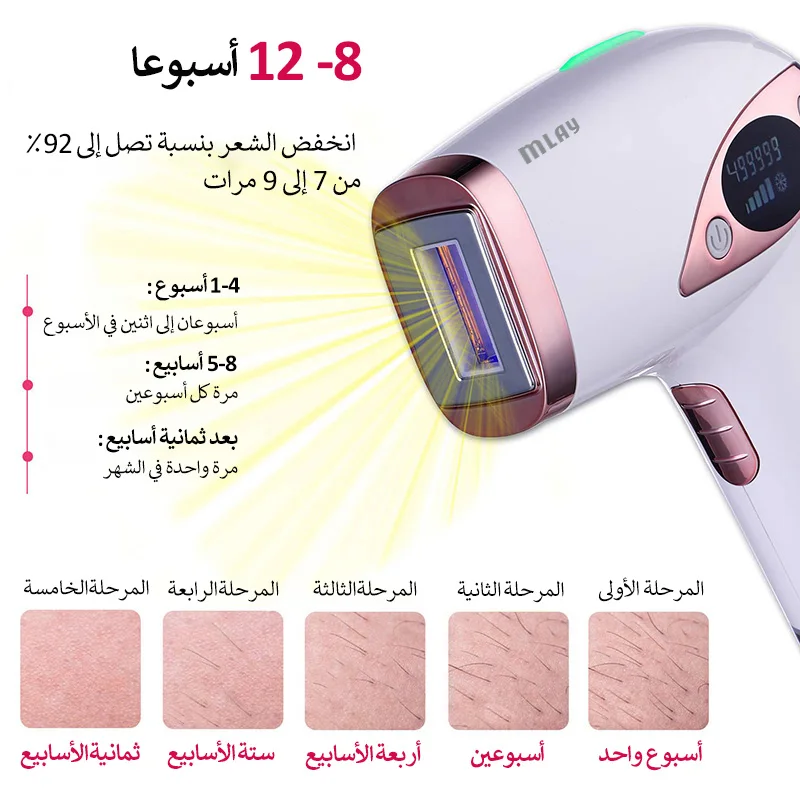 Mlay Laser T4 Hair Removal With Foot Sharpener Device Malay ICE Cold IPL Epilation 500000 Flashes Laser Hair Removal