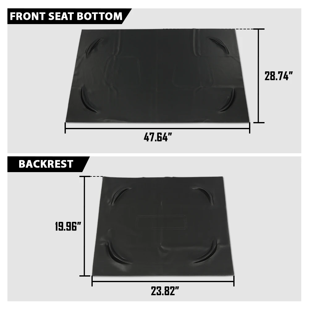 3 قطعة نادي السيارة الجبهة بولي يوريثان مقاعد يغطي صالح ل 1982-2000 Pre-2000 Ds عربة جولف أسود Ds الجلود سهلة التركيب مقاوم للماء