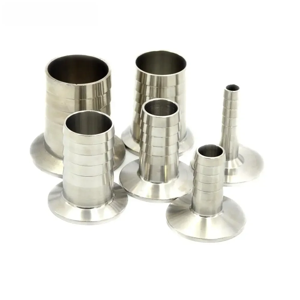 YQBS 8mm 10mm 16mm tuyau barbelé raccord sanitaire Tri pince Type virole acier inoxydable SUS SS 304 pour le brassage à domicile