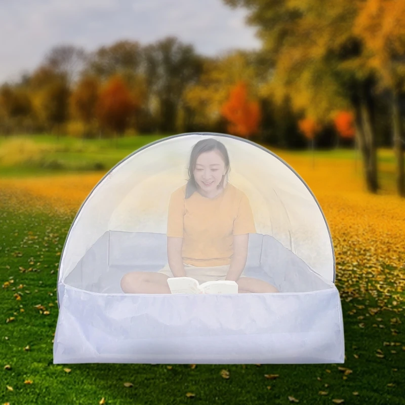 Imagem -04 - Mosquiteiro Dobrável para Crianças Cama de Solteiro Camping com Zíper Tenda Portátil para Casa e Jardim Fundo Impermeável