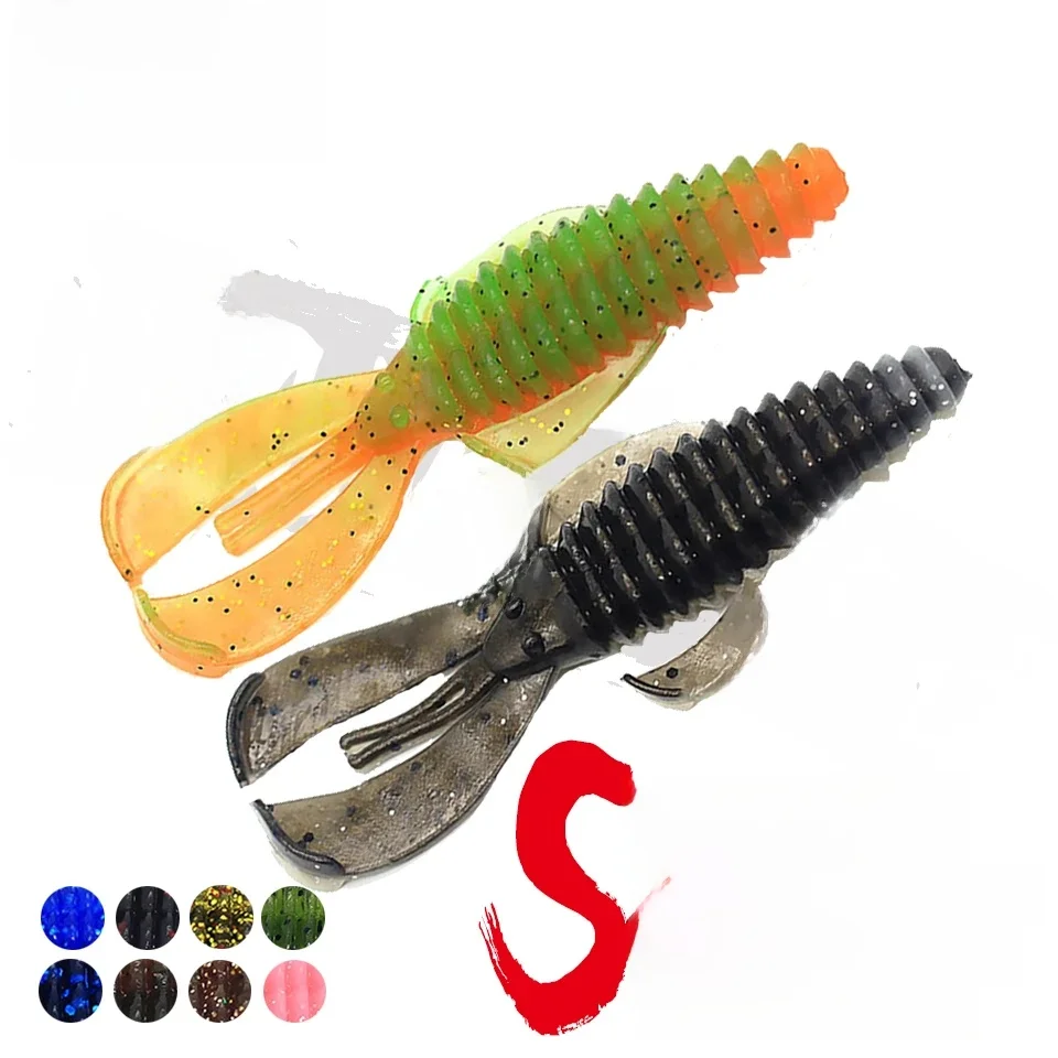 OBCK FISH RGBUG-Leurre souple en silicone, appât Élidéal pour la pêche au bar ou à la perche, 80/120mm