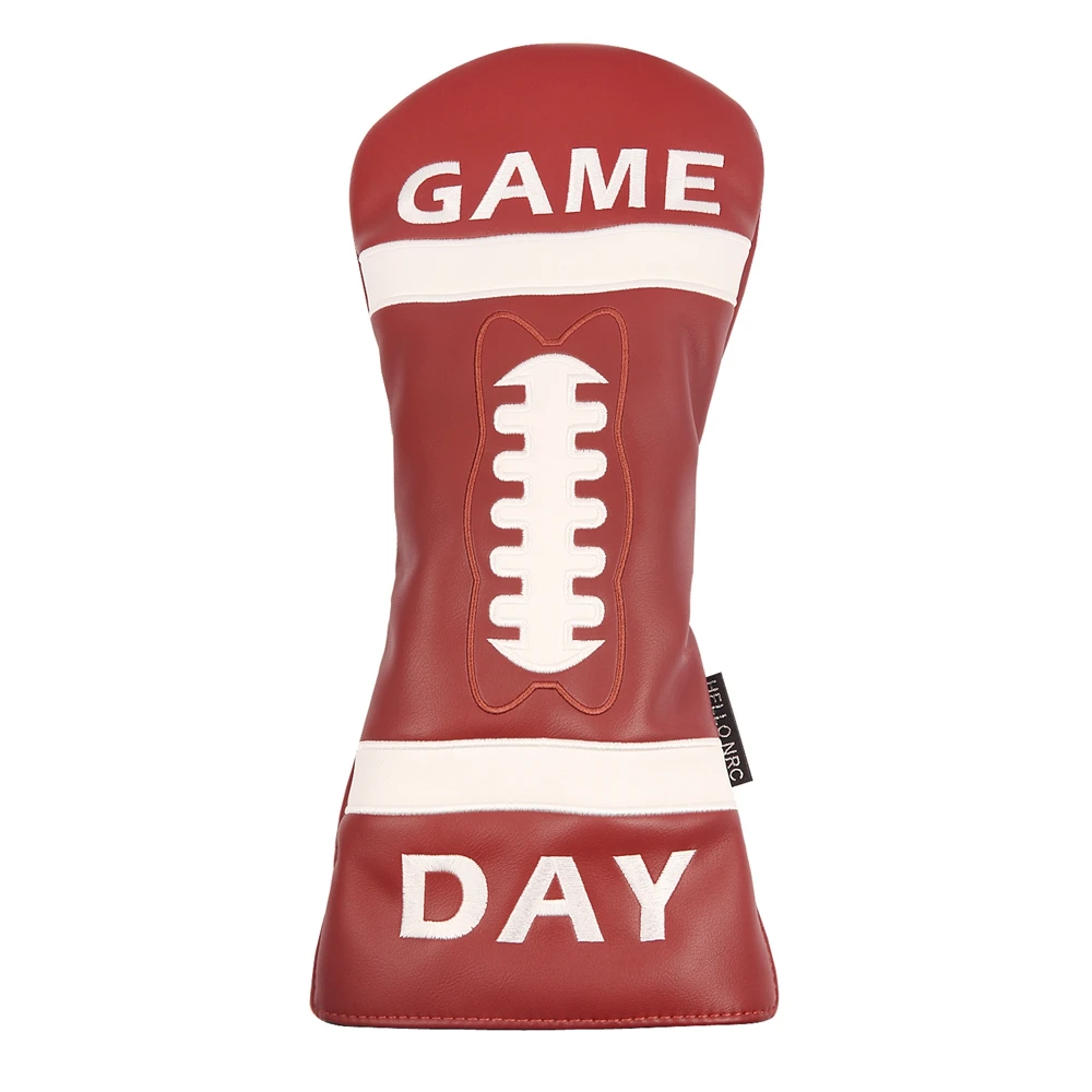 PU Leather Game Day Embroidery Golf Club Headcover Driver Head Covers