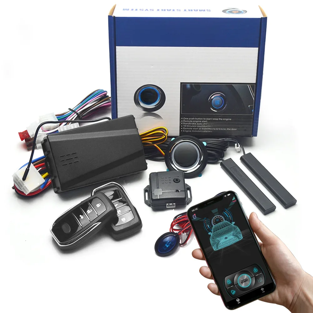 Remote Starter and Car Alarm Smart App Remote Start Stop System for Cars Engine Push 