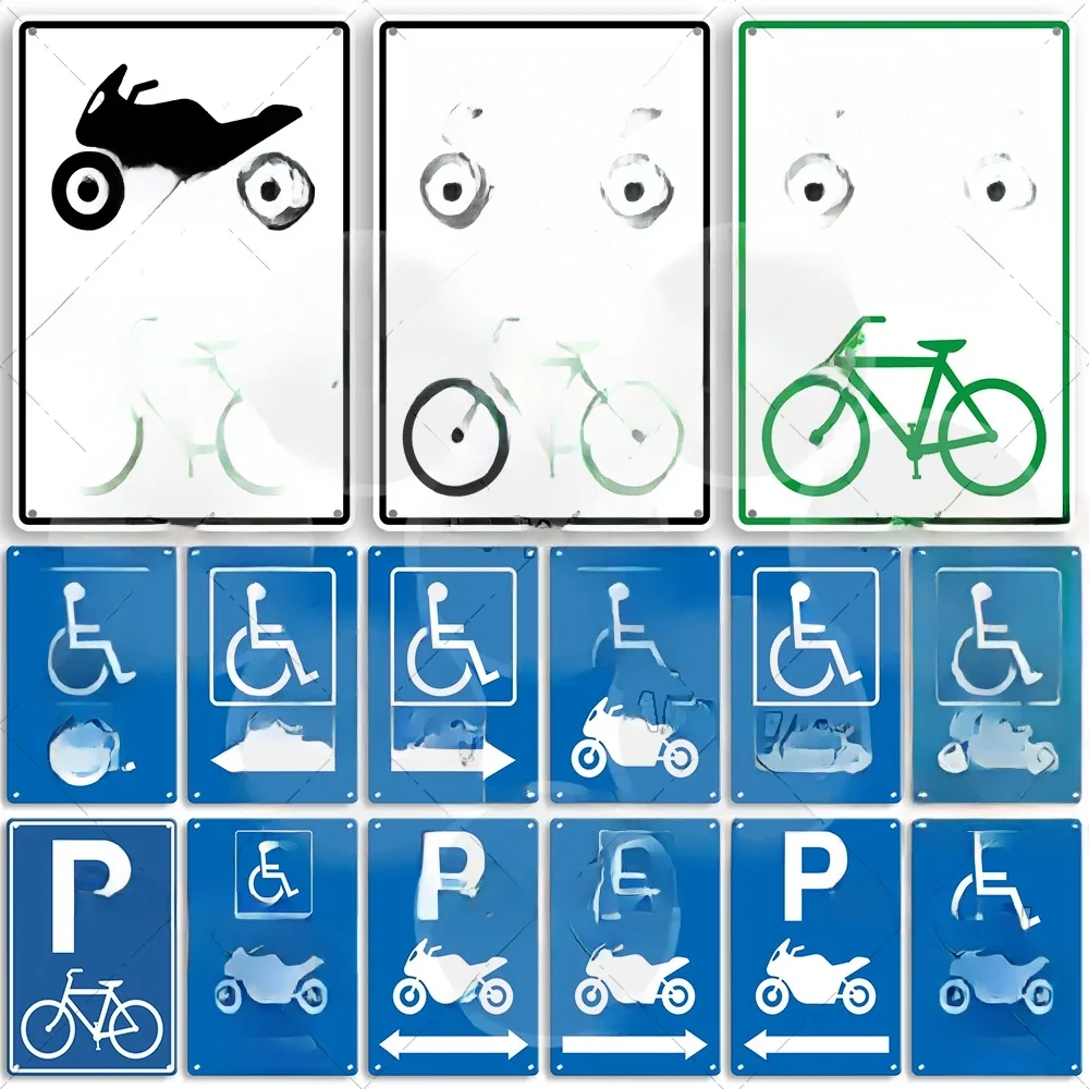 AliExpress Mises Parking Metal Sign Bicycle Disabled Motorcycle Parking Plaque Do Not Attach Bikes To The Fence