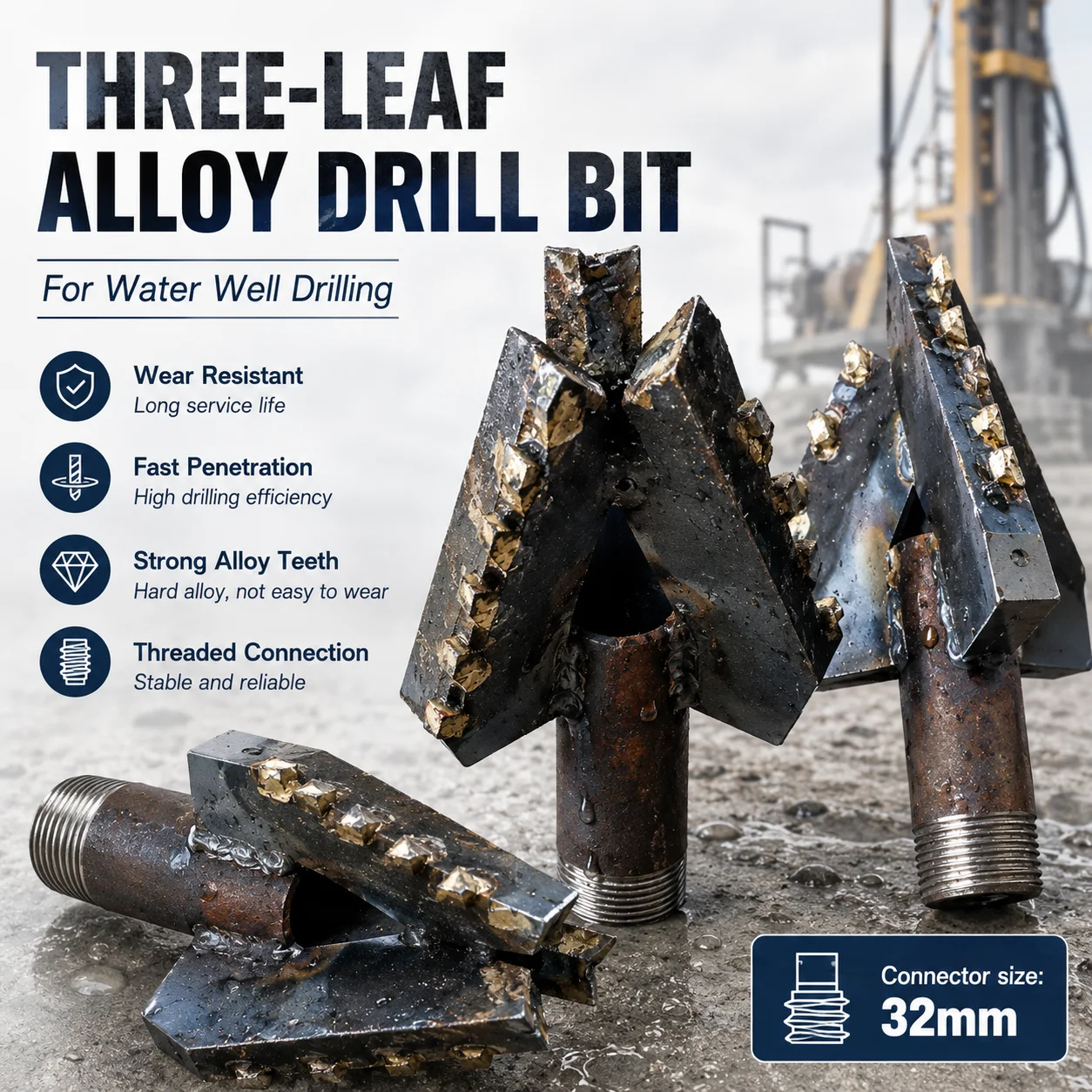 three-blade-alloy-drill-bit-for-well-drilling-household-drilling-machine-one-inch-drill-bit
