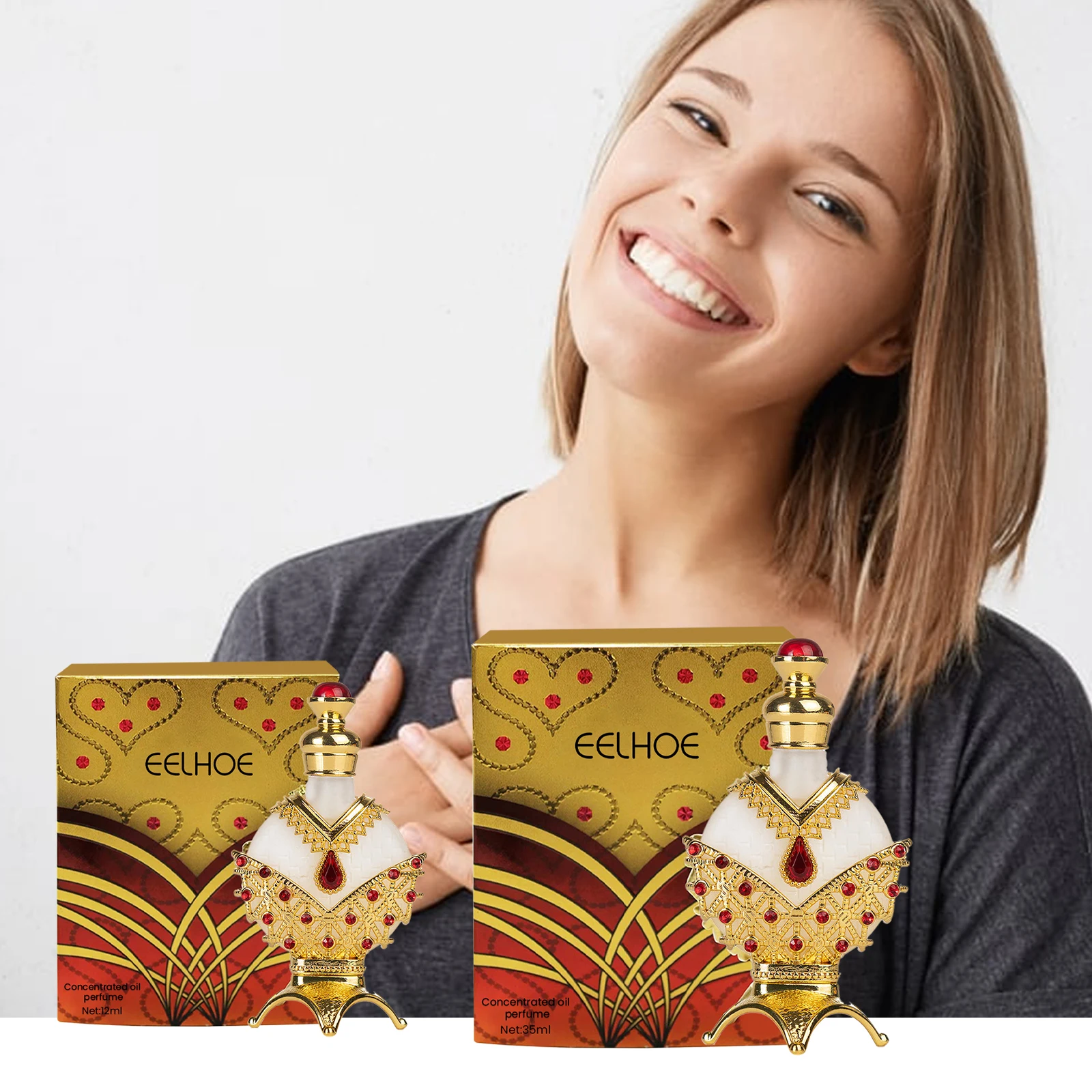 12ml 35ml Eelhoe aceite De Perfume concentrado efecto final pareja fecha regalo elegante Retro Condense Eau De Toilette aceite esencial