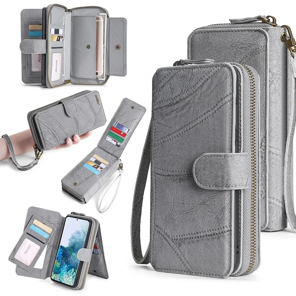 Etui na telefon z portfelem ze skóry PU do Samsung Galaxy S25 S24 S23 S22 S21 S20 FE S10 S9 S8 Plus Ultra S20fe S21fe Pokrowiec Torba — zdjęcie produktu 7