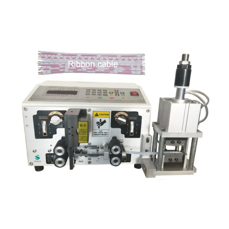 

Ribbon cable cutting and stripping spliting machine