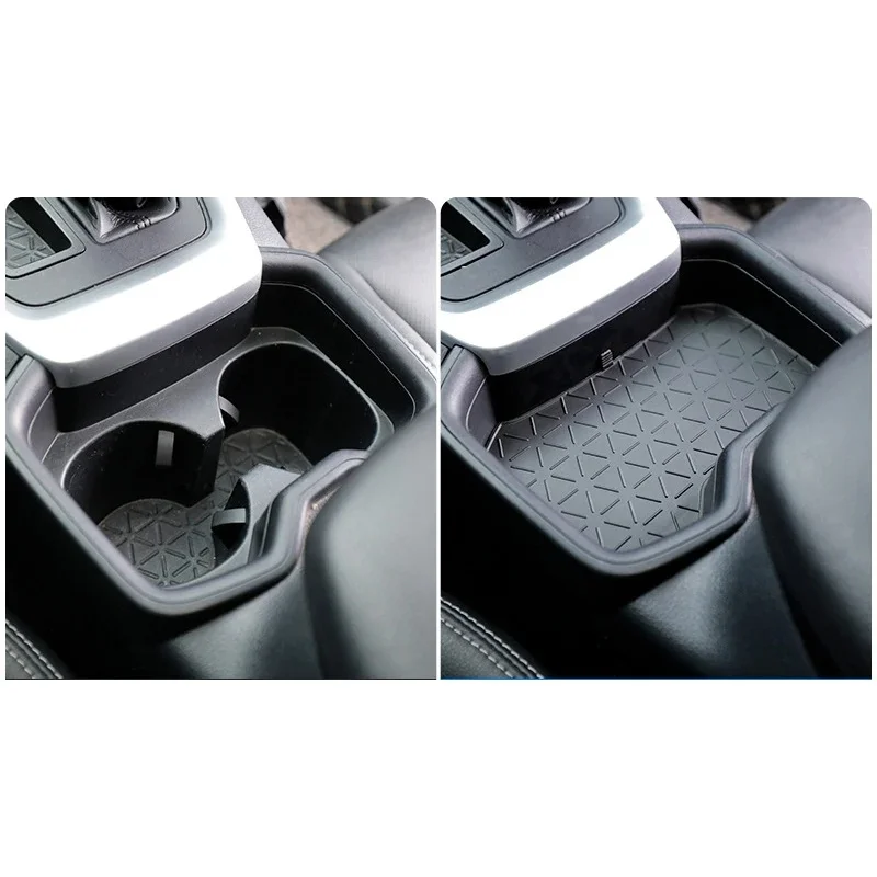 Organisateur de Console centrale, boîte de rangement, tapis de protection, tampons TPE, réduction du bruit pour Toyota RAV4 XA50 2019 2020 2021 2022-2024