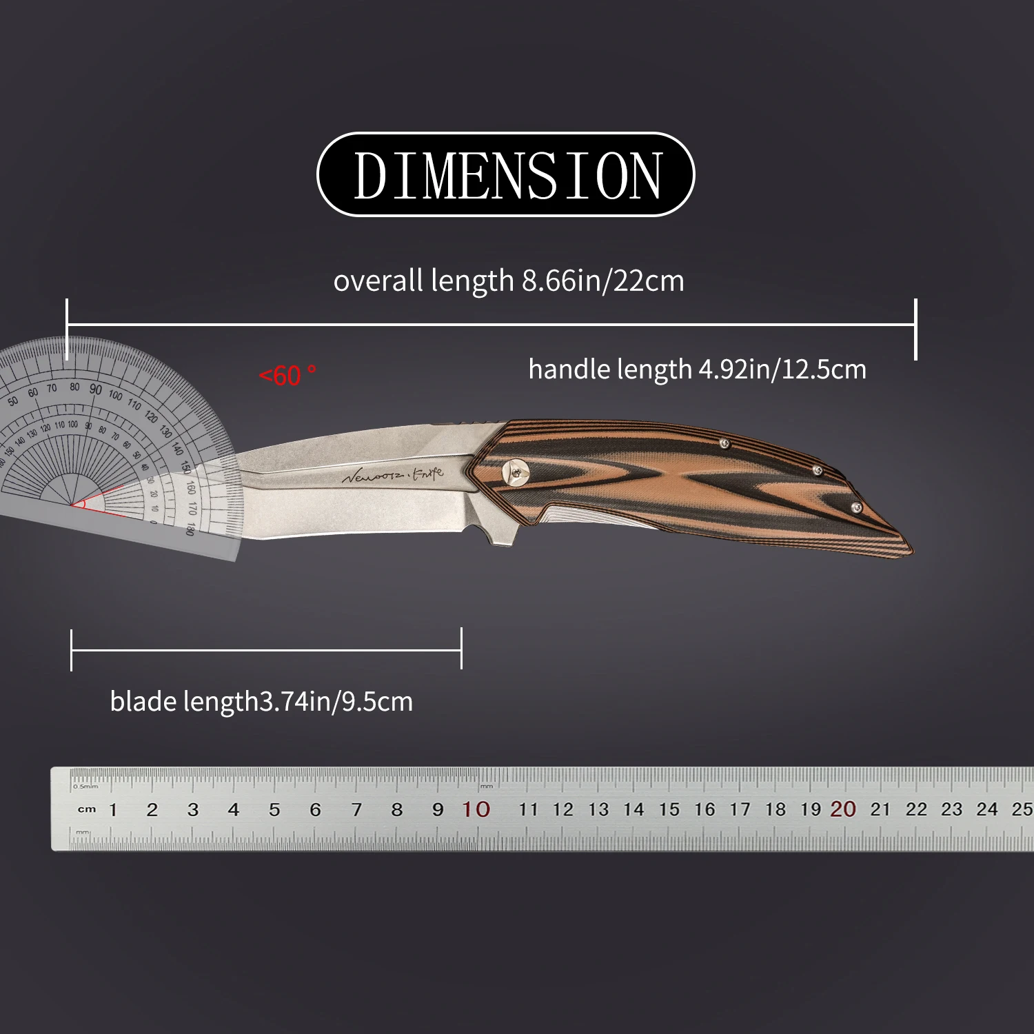 Portable DC53 Steel Fixed Knif - Zd Outdoor Camping review and price