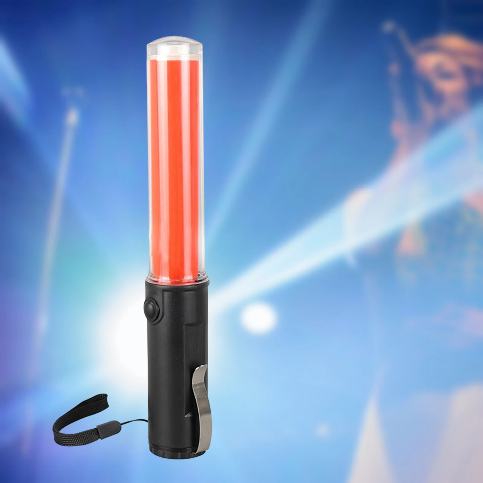 Varinha de sinal de marshalling de ar reflexiva de 26cm com alça de pulso cordão bastão de luz LED para segurança de orientação de pessoal de solo de aeroporto para