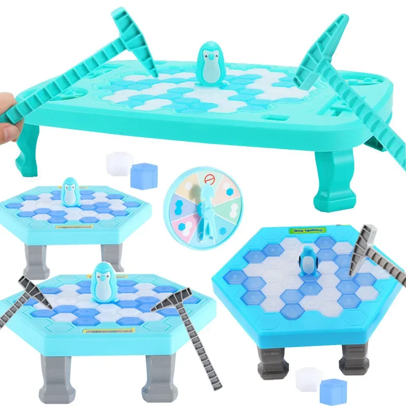 Jeu de Table de glace en forme de pingouin, Puzzle interactif Parent-enfant, jeu de fête pour enfants, jeux familiaux, jouets cadeaux d'anniversaire