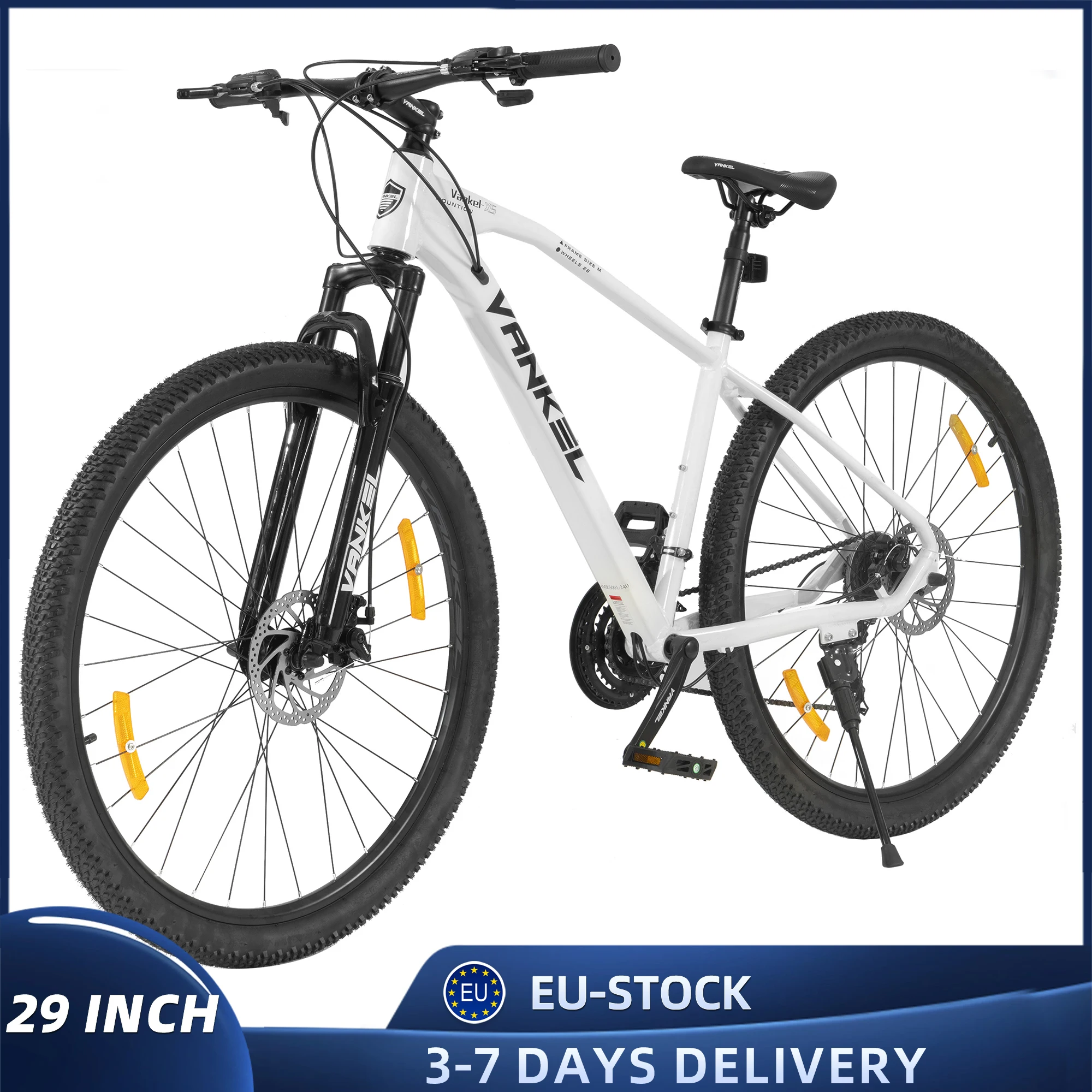 Vankel 29-Zoll-Mountainbike für Erwachsene, 21-Gang-Fahrrad & Schaltgetriebesystem, Scheibenbremse hinten, Fahrrad für Pendler, Damen & Herren, Fahrradgeschenk