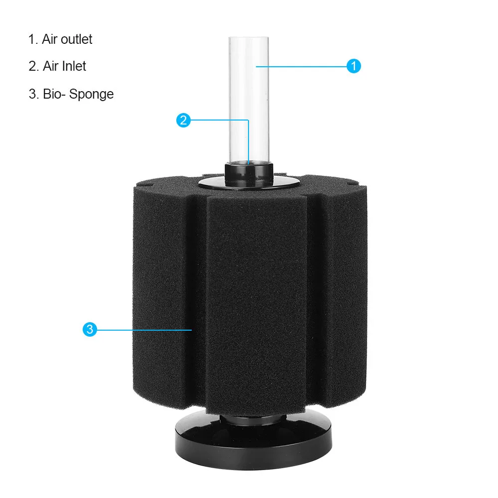 3 Sizes Fish Tank Air Pump Skimmer Aquarium Fish Filter Accessories Practical Aquarium Biochemical Sponge Filter FA011