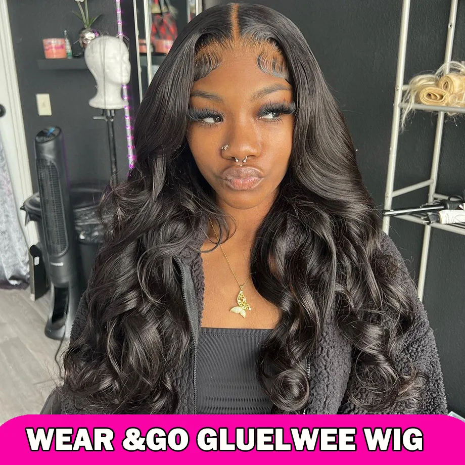 

5x5 Hd Кружевной фронтальный парик Бесклеевой предварительно сорванный парик из человеческих волос Готов к ношению 4x4 Hd Парики из натуральных волос на кружеве спереди с объемной волной для женщин