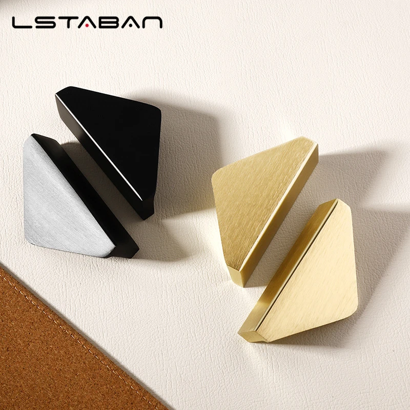 Modern American Semicircle Golden Embedded Cabinet Handle Square Drawer Knob Hardware Furniture Accessories Door Pulls